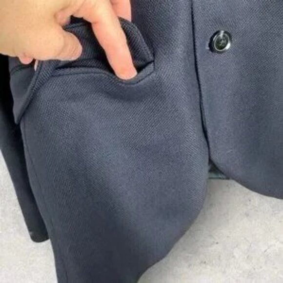 NWT Samsoe Wool Blend Navy Blue Blazer Jacket Mens US Size 38 European 48 Edger - Picture 7 of 13